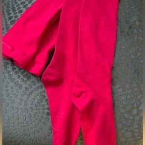 Womens Full Length Tights, Hot Pink, Soft Fleece Like Material, L/XL